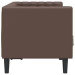 vidaXL Canapé à 2 places Chesterfield marron similicuir