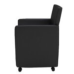 vidaXL Chaises à manger lot de 6 noir similicuir