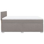 vidaXL Sommier à lattes de lit avec matelas Taupe 160x200 cm Tissu