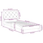 vidaXL Cadre de lit sans matelas vert foncé 80x200 cm velours