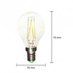 Ampoule e14 led filament 6w 220v g45 cob 360° - blanc neutre 4000k - 5500k - silamp