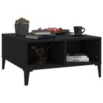 vidaXL Table basse Noir 60x60x30 cm Aggloméré