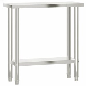 vidaXL Table de travail de cuisine 82 5x30x85 cm acier inoxydable