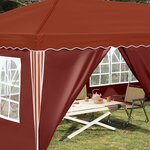 vidaXL Tente de fête pop-up 575 x 288 x 245 cm Terre cuite