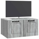 vidaXL Meuble TV mural Sonoma gris 59 5 x 41 x 30 cm Bois d'ingénierie