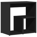 vidaXL Table d'appoint Noir 50x30x50 cm Bois d'ingénierie