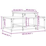 vidaXL Table basse chêne fumé 102x60x45 cm bois d'ingénierie