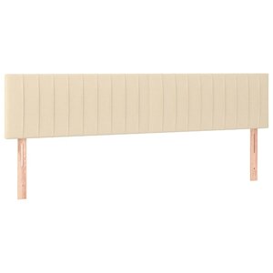 vidaXL Têtes de lit 2 Pièces Crème 90x5x78/88 cm Tissu
