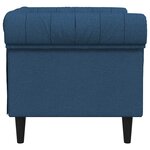 vidaXL Fauteuil Chesterfield bleu tissu