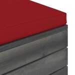 Vidaxl repose-pied palette de jardin avec coussin bois de pin