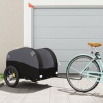 vidaXL Remorque de vélo noir 45 kg fer