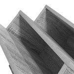 vidaXL Étagère à magazines avec étagère Gris Sonoma 65 x 53 x 28 5 cm
