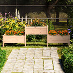 vidaXL Jardinière 245 5x44x75 cm Bois massif de pin