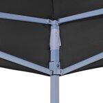 vidaXL Toit de tente de réception 6x3 m Noir 270 g/m²