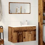 vidaXL Armoire lavabo de salle de bain vieux bois bois d'ingénierie