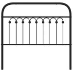 vidaXL Tête de lit métal noir 100 cm
