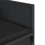 vidaXL Ensemble à manger de jardin 9Pièces coussins noir résine tressée