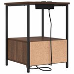 vidaXL Cabinet de chevet avec tiroir 2 Pièces Chêne brun 42 x 41 x 56 cm