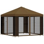 vidaXL Abri de jardin avec parois 3 x 3 m Taupe Polyester et Acier