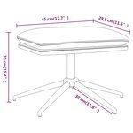 vidaXL Repose-pied Crème 60x60x35 cm Tissu microfibre