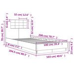 vidaXL Cadre de lit avec LED sans matelas chêne fumé 100x200 cm