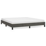 vidaXL Cadre de lit Gris foncé 180 x 200 cm Velours