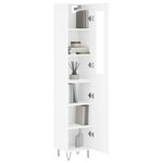 vidaXL Buffet haut Blanc 34 5x34x180 cm Bois d'ingénierie
