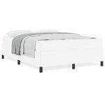 vidaXL Cadre de lit avec matelas Blanc 140 x 190 cm Faux cuir
