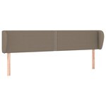 vidaXL Tête de lit avec oreilles Taupe 183x23x78/88 cm Tissu