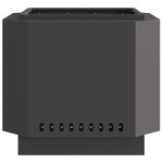 vidaXL Foyer sans fumée Noir 58 x 58 x 51 cm Acier laminé à froid