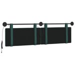 vidaXL Tête de lit suspendue Avec lumière LED Vert foncé Tissu