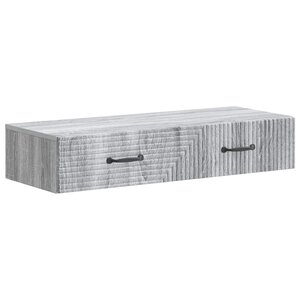 vidaXL Table d'appoint murale 87 5 x 34 5 x 17 cm Bois d'ingénierie