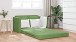 vidaXL Loveseat Vert clair Tissu  Bois 2 places Loveseat Rectangulaire