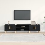 Meuble TV vidaXL Noir Chêne 180x31 5x40 cm Bois d'ingénierie
