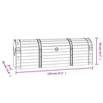 vidaXL Coffre de rangement Bois massif style vintage 120x30x40 cm