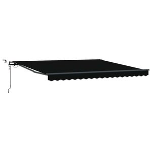 vidaXL Auvent Rétractable avec Noir 400 × 350 cm tissu