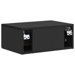 vidaXL Cabinet de chevet mural avec tiroir Noir 49 x 34 5 x 20 cm