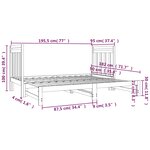 vidaXL Lit coulissant 2x(90x190) cm Bois de pin massif