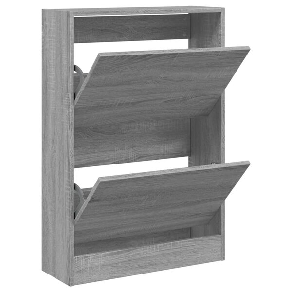 vidaXL Armoire à chaussures sonoma gris 60x21x87 5 cm bois ingénierie