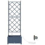 vidaXL Pots de jardin Gris 40 x 40 x 126 cm Acier