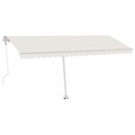 vidaXL Auvent automatique sur pied 500x350 cm Crème