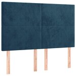 vidaXL Sommier à lattes de lit avec matelas LED Bleu foncé 140x190 cm