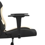 vidaXL Chaise de jeu Noir et crème Tissu