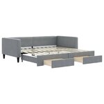 vidaXL Lit de jour avec gigogne et tiroirs sans matelas 100x200 cm