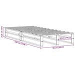 vidaXL Cadre de lit sans matelas blanc 90x190 cm bois de pin massif