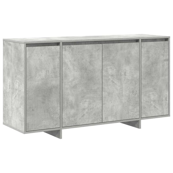vidaXL Buffet Gris béton 135 x 41 x 75 cm Bois d'ingénierie