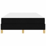 vidaXL Lit à ressorts Noir  Marron 120 x 200 cm Tissu  Bois Engineered