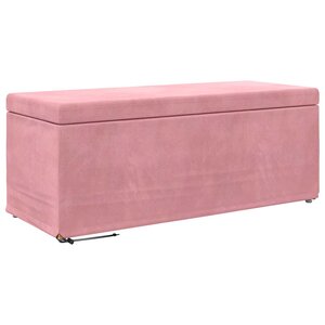 vidaXL Tabouret Rose 101 x 41 x 40 cm Velours et Bois Composite