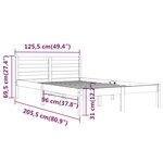 Vidaxl cadre de lit bois de pin massif 120x200 cm