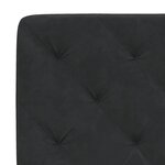 vidaXL Coussin de tête de lit noir 180 cm velours